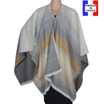 Poncho Alexandrin gris made in France