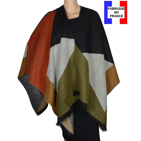 Poncho Adélie ocre made in France