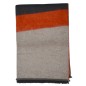 Poncho Alfa noir et orange made in France
