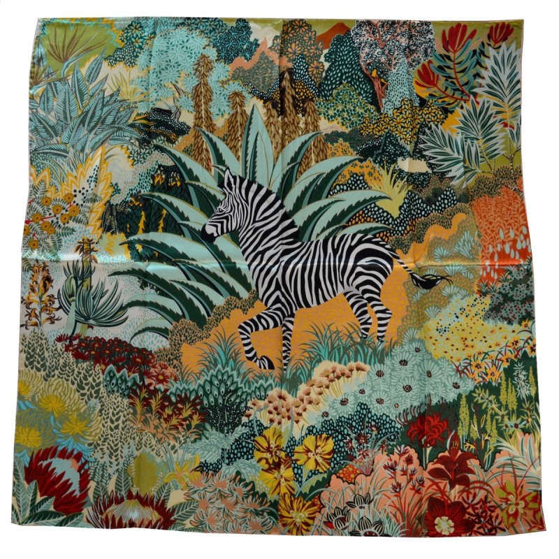 Carré en soie zebre