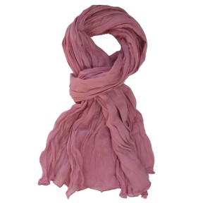 Cheche coton rose cachemire