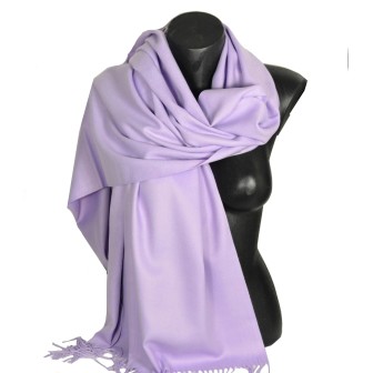 Echarpe très douce cachemire-laine mauve