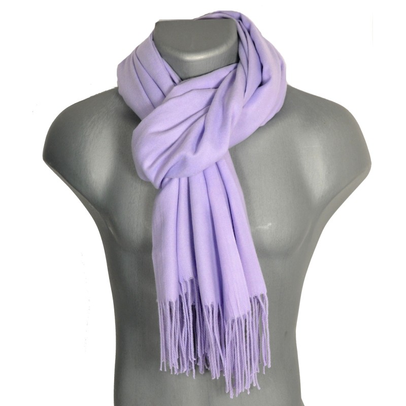 Echarpe très douce cachemire-laine mauve