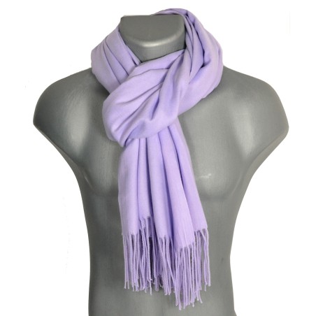 Echarpe très douce cachemire-laine mauve
