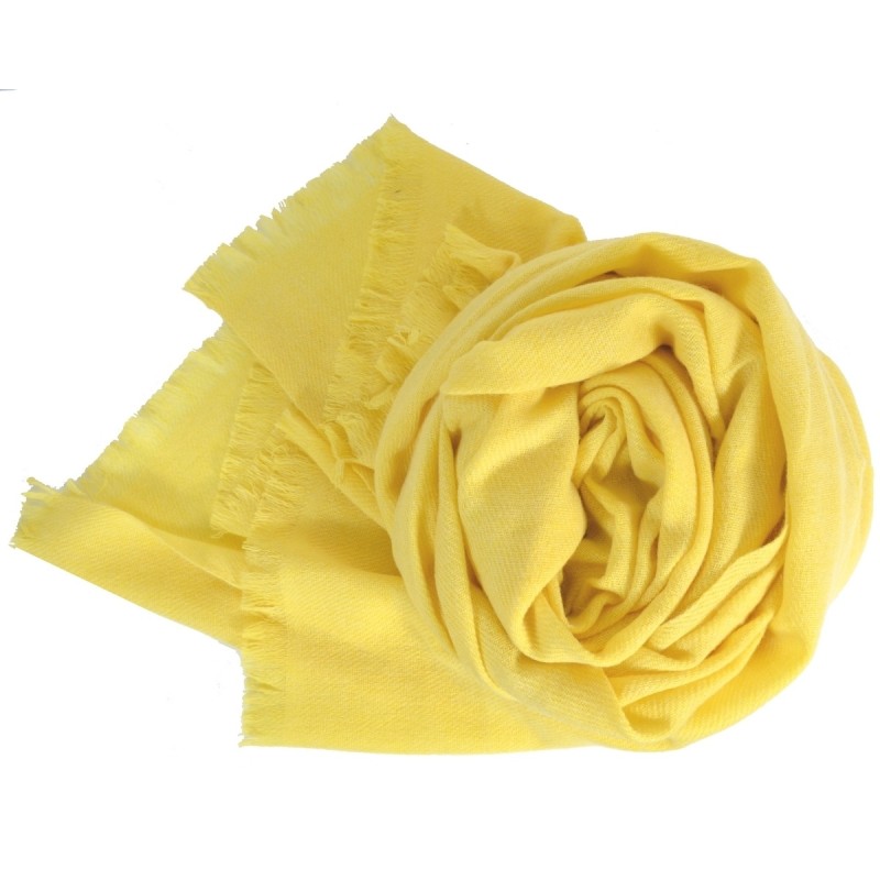 Etole 67cm en 100% cachemire jaune