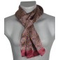 Foulard en soie homme paisley rouge