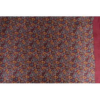 Foulard en soie homme paisley rouge