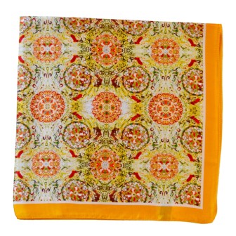 Carré soie 65cm orange