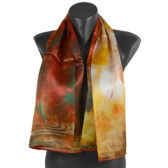 Grand carré de soie fleurs