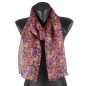 Foulard en soie puzzle rose fabriqué en France
