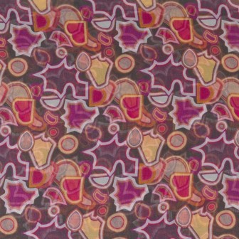 Foulard en soie puzzle rose fabriqué en France