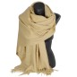 Châle en 100% cachemire de mongolie beige sable