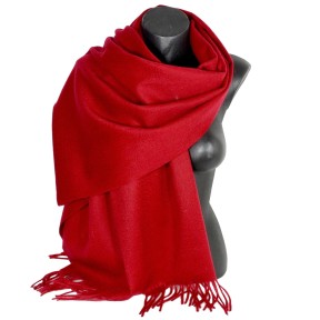 Châle en 100% cachemire de mongolie rouge