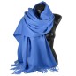 Châle en 100% cachemire de mongolie bleu de France
