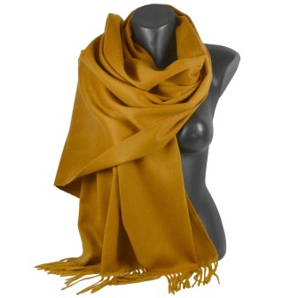 Châle en 100% cachemire de mongolie havane