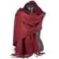 Châle en 100% cachemire de mongolie bordeaux