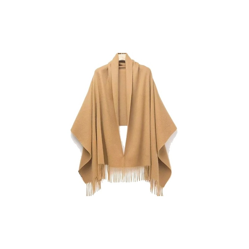 Châle en 100% cachemire de mongolie camel