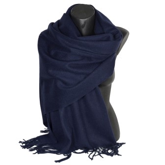 Châle en 100% cachemire de mongolie marine