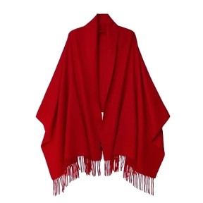 Châle en 100% cachemire de mongolie cerise