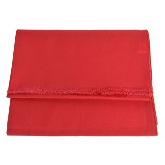 Echarpe en lin et coton rouge made in France