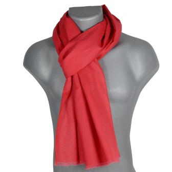 Echarpe en lin et coton rouge made in France