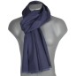 Echarpe en lin et coton marine made in France
