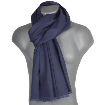 Echarpe en lin et coton marine made in France