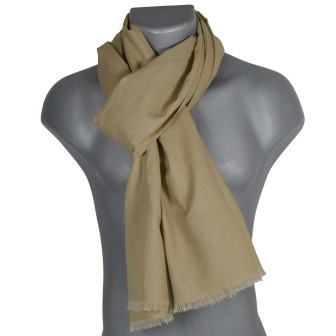 Echarpe en lin et coton beige made in France