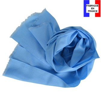 Echarpe en lin et coton ciel made in France