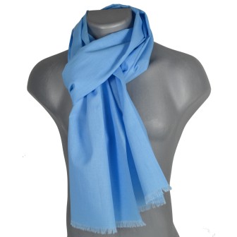 Echarpe en lin et coton ciel made in France
