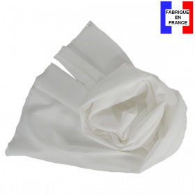 Echarpe en lin et coton blanc made in France