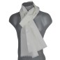 Echarpe en lin et coton blanche made in France
