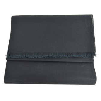 Echarpe en lin et coton noire made in France