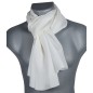 Echarpe soie homme blanche fabriquée à Lyon