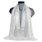 Echarpe soie homme blanche fabriquée à Lyon