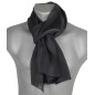 Echarpe soie homme noire fabriquée à Lyon