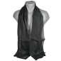 Echarpe soie homme noire fabriquée à Lyon