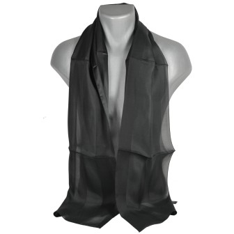Echarpe soie homme noire fabriquée à Lyon