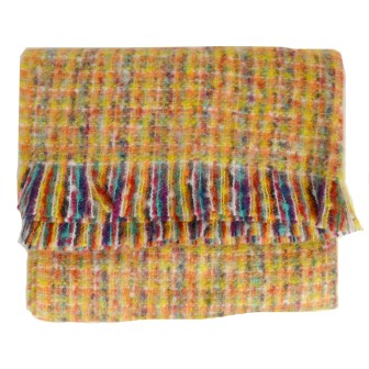 Châle mohair Milkshake jaune fabriqué en France