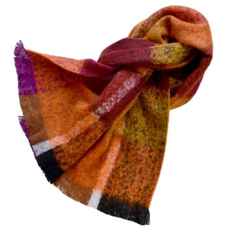 Echarpe mohair Maika orange made in France