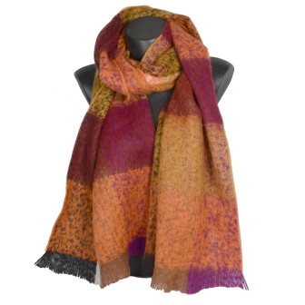 Echarpe mohair Maika orange made in France