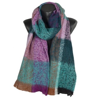 Echarpe mohair Maika verte made in France