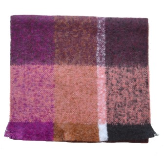 Echarpe mohair Maika rose made in France
