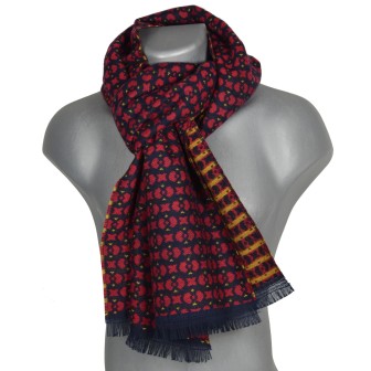 Echarpe homme mérinos Verone rouge