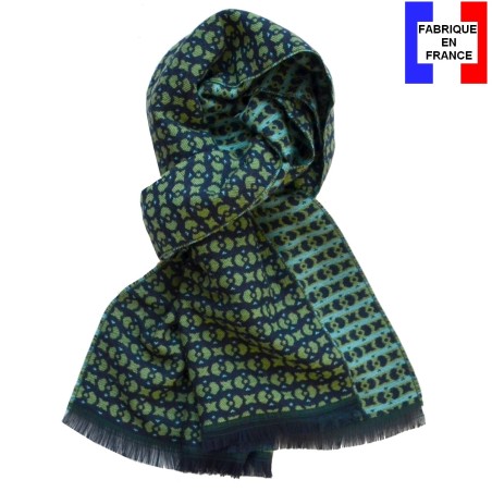 Echarpe homme mérinos Verone verte