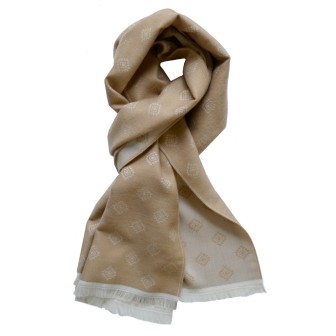 Echarpe homme merinos Vasco beige