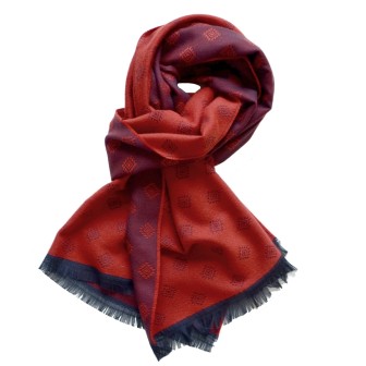 Echarpe homme merinos Vasco rouge
