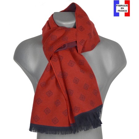 Echarpe homme merinos Vasco rouge