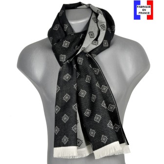 Echarpe homme merinos Vasco noire