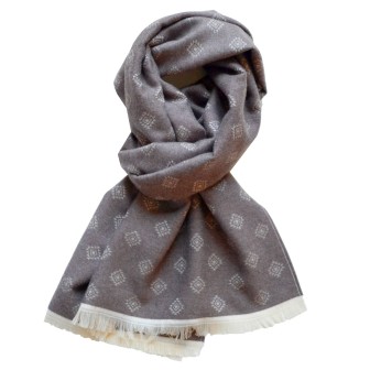 Echarpe homme merinos Vasco taupe
